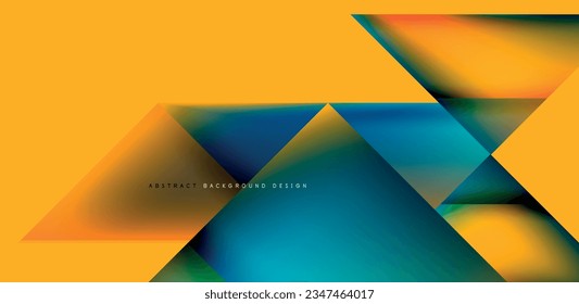 Dynamic triangle design with fluid gradient colors abstract background