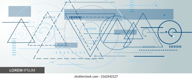 Dynamic triangles background. Vector composition with abstract elements. Modern concept layout