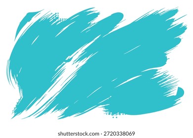 Pincelada turquesa dinámica con rayas y salpicaduras visibles que agregan movimiento y estilo artístico para fondos y diseños