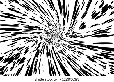 Dynamic, twisted background with swirling dots, ovals like confetti. Vector illustration. Modern, minimalist style. Pop art.