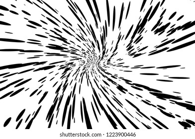 Dynamic, twisted background with swirling dots, ovals like confetti. Vector illustration. Modern, minimalist style. Pop art.