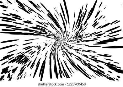 Dynamic, twisted background with swirling dots, ovals like confetti. Vector illustration. Modern, minimalist style. Pop art.
