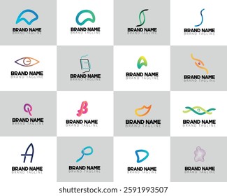 Dynamic and Typography Logo Design 16 Set: Crafting Modern, Versatile Logos that Blend Creative Fonts with Movement, Reflecting Your Brand’s Energy and Identity in a Bold, Timeless Style.