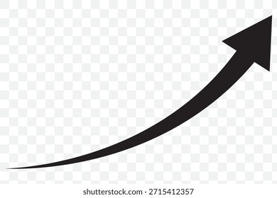 Curva dinâmica em seta para cima simbolizando progresso, crescimento e sucesso nos negócios e finanças