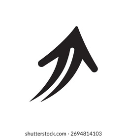 Dynamic Upward Arrow Growth and Progress Symbol