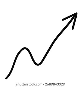 Línea de tendencia ascendente dinámica que simboliza el crecimiento, el éxito y el desempeño financiero positivo.