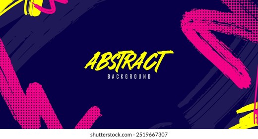 Dynamic Urban Sport Graffiti Background with Bold Neon Colors and Vibrant Abstract Design for Athletic and Street Themed. Sporty Abstract Background with Brush Strokes and Grunge Texture Design Elemen