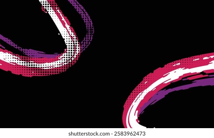 Dynamic Urban Sport Graffiti Background with Bold Neon Colors. Sporty Abstract Background with Brush Strokes and Grunge Texture Design Element