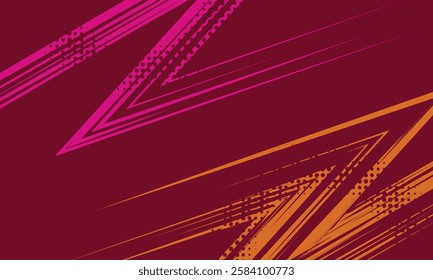 Dynamic Urban Sport Graffiti Background with Bold Neon Colors. Sporty Abstract Background with Brush Strokes and Grunge Texture Design Element