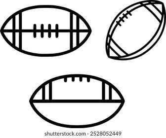 Dynamic Vector Art of Rugby and Pigskin Football for Print and Digital Use