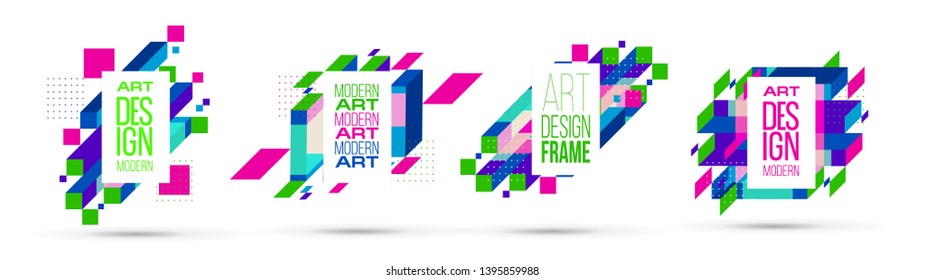 dynamic vector background illustration. green purple color. modern framework for the title text. design and allocation of important information