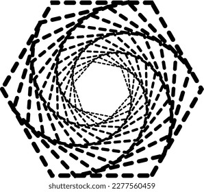 Dynamic Vector Hexagon shape that you can use as logo, symbol, background, icon, etc.