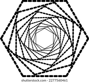 Dynamic Vector Hexagon shape that you can use as logo, symbol, background, icon, etc.