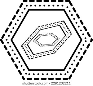 Dynamic Vector Hexagon shape that you can use as logo, symbol, background, icon, etc.