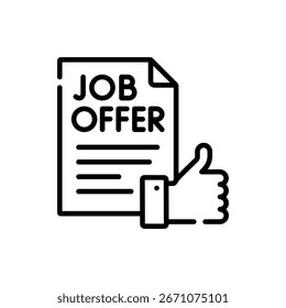 Dynamic vector icon of job handshake for agreement and hiring, suitable for partnership, deal, and recruitment graphics