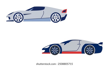 Un ícono de Vector dinámico de un automóvil deportivo, que captura la velocidad y el lujo. Perfecto para proyectos de automoción, carreras y marcas de lujo. Ideal para su uso en App, Sitios web y Materiales promocionales 3