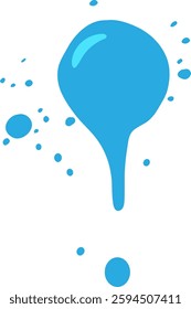 Dynamic vector illustration of a blue paint splash, featuring vibrant colors and fluid composition, ideal for creative projects