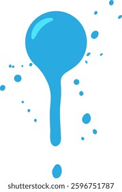 Dynamic vector illustration of a blue paint splash, featuring bold colors and fluid composition, ideal for creative projects