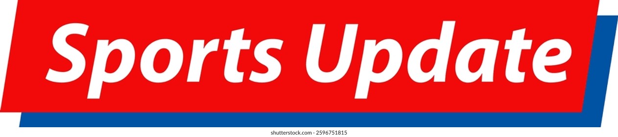Dynamic vector illustration featuring bold typography on a red and blue background, ideal for sports news and updates