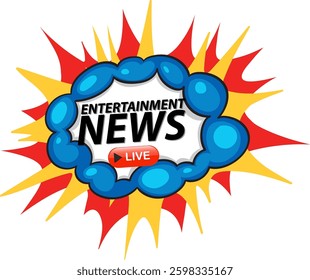 Dynamic vector illustration featuring bold colors and comic-style elements, perfect for media and entertainment themes