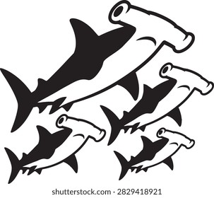 Dynamic vector illustration featuring a group of playful dolphins jumping and swimming together, isolated on a white background for marine life and ocean themes