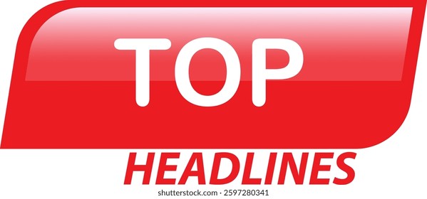 Dynamic vector illustration featuring a red news banner with bold typography, ideal for media and communication projects