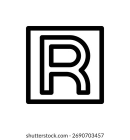 Ilustración vectorial dinámica de una letra, ideal para el branding y la tipografía creativa