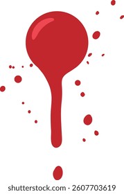 Dynamic vector illustration of a red paint splash with bold colors and fluid composition, ideal for creative projects