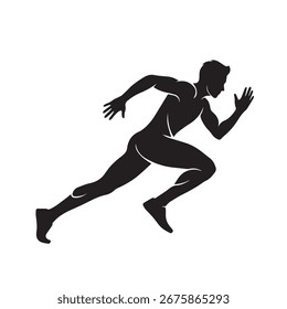 A dynamic vector illustration of a running man, ready for various design applications EPS | Art  Illustration