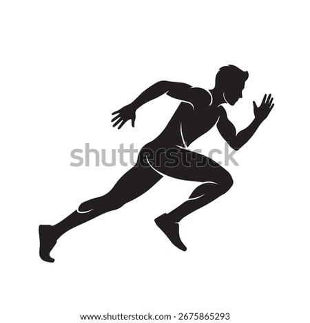 A dynamic vector illustration of a running man, ready for various design applications EPS | Art  Illustration