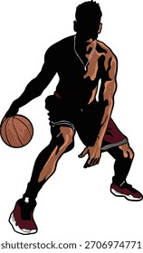 A dynamic vector illustration suitable for sports posters, training materials, team graphics, digital content, merchandise, and educational designs. 