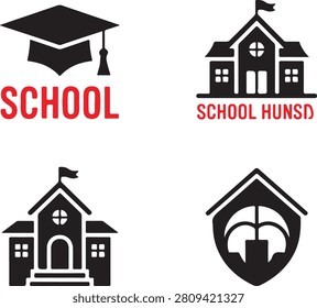 Dynamic vector illustrations of essential school and education symbols perfect for academic presentations, institutional branding, or learning concepts