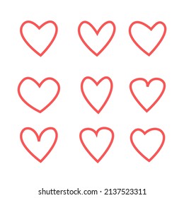 Dynamic vector of line vector heart. valentine, love, stream video, scocial media.