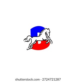 Dynamic vector logo of a jumping horse alphabet B letter. Perfect for sports brands, equestrian logos, racing teams, active identity, and energetic typography designs