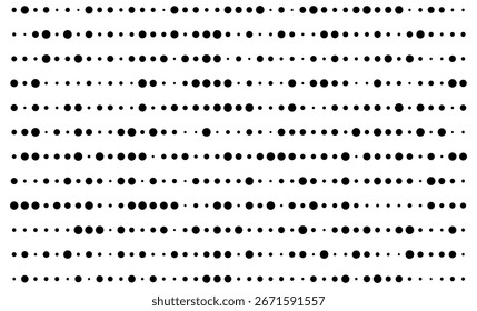 Plano de fundo tecnológico de vetor dinâmico com padrão de linhas pontilhadas e círculos.