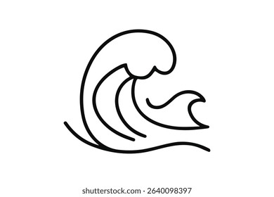 Dynamic Vector Wave Illustration Ocean Surf Water Power Nature Aquatic Design