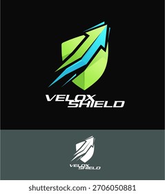 Dynamic Velox Shield Logo for Fast Protection and Growth