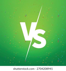 Concepto dinámico versus con confeti de celebración
