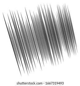 dynamic vertical parallel lines, stripes pattern. straight streaks, strips element. linear, lineal pattern. line half-tone element