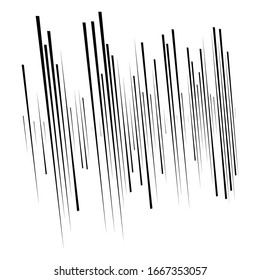 dynamic vertical parallel lines, stripes pattern. straight streaks, strips element. linear, lineal pattern. line half-tone element