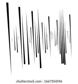 dynamic vertical parallel lines, stripes pattern. straight streaks, strips element. linear, lineal pattern. line half-tone element