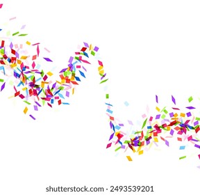 Una Imagen abstracta dinámica y vibrante que representa una explosión de Formas geométricas coloridas sobre un fondo blanco, creando una sensación de movimiento y energía.