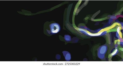 Dynamic and vibrant abstract light trails on a dark background, showcasing a fluid and energetic composition with glowing lines and subtle bokeh effects.