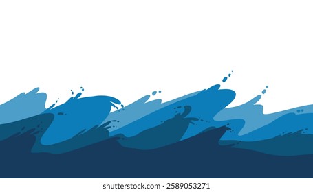 A dynamic and vibrant blue wave backdrop, perfect for ocean and adventure related projects