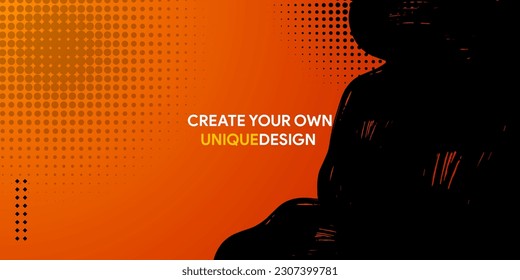 Dynamic vibrant colorful gradient orange background