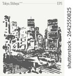 The dynamic and vibrant urban landscape found in Shibuya, Tokyo is truly remarkable