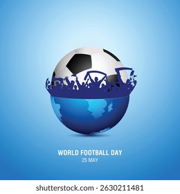 A dynamic and vibrant vector illustration designed for World Football Day.