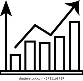 Dynamic visual representation of business growth and financial success, illustrating an upward trend in market performance and data analysis for strategic development and economic improvement