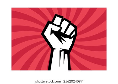 Dynamic Visuals of Freedom and Rebellion Through Vector Art, human rights, protest art, rebel spirit, freedom fight, hand gesture, activism symbol, equality rights, empowerment message, struggle hands