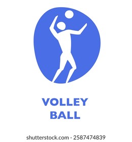 Dynamic volleyball icon, perfect for sports branding, event promotions, team apparel, and educational materials, representing athleticism and competition.